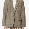 Charlyne Checkered Virgin Wool Jacket