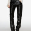 Chazia Straight-Leg Leather Pants