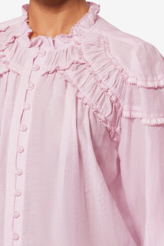 Christa Frilly Cotton Voile Blouse