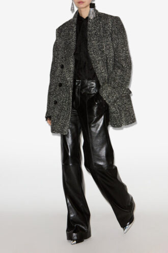 Ciara Wide-Leg Leather Pants