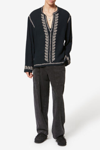 Cizalie Embroidered Cotton Gauze Blouse