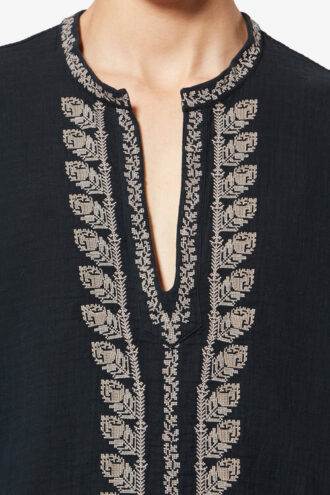 Cizalie Embroidered Cotton Gauze Blouse
