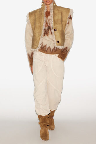Clara Faux Shearling Sheepskin Vest