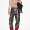Coralea Loose Fit Faux Leather Pants