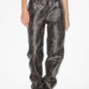 Coralea Loose Fit Faux Leather Pants