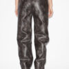 Coralea Loose Fit Faux Leather Pants