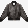 Crisley Faux Leather Bomber Jacket
