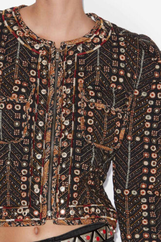 Cristy Short Printed Cotton Jacket