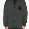 Curtis Wool and Cotton Cardigan with Logo