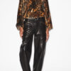 Dabia Top in Printed Velvet