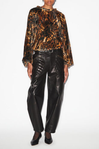 Dabia Top in Printed Velvet