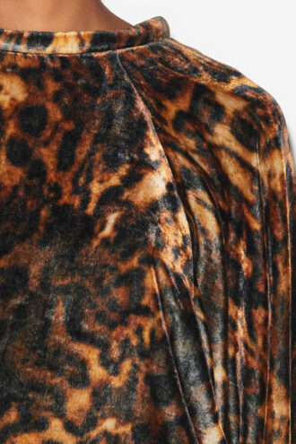 Dabia Top in Printed Velvet