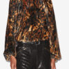 Dabia Top in Printed Velvet