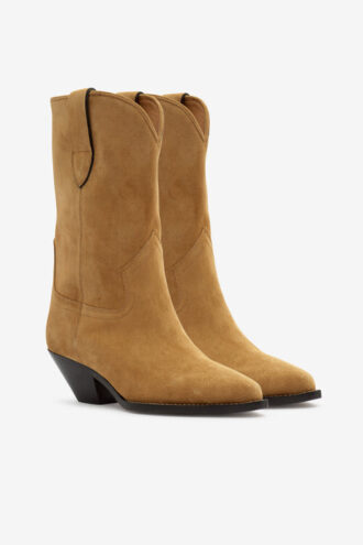 Dahope Suede Calfskin Leather Cowboy Boots