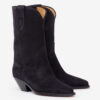 Dahope Suede Leather Cowboy Boots