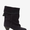 Dalby Draped Suede Calfskin Leather Boots