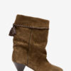 Dalby Draped Suede Calfskin Leather Boots