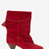 Dalby Draped Suede Calfskin Leather Boots