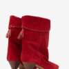 Dalby Draped Suede Calfskin Leather Boots