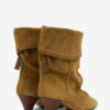 Dalby Draped Suede Calfskin Leather Boots
