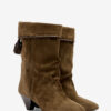 Dalby Draped Suede Calfskin Leather Boots