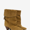 Dalby Draped Suede Calfskin Leather Boots