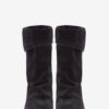 Dalby Draped Suede Calfskin Leather Boots