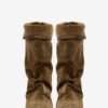 Dalby Draped Suede Calfskin Leather Boots
