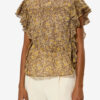 Dalyane Frilly Printed Cotton Voile Top