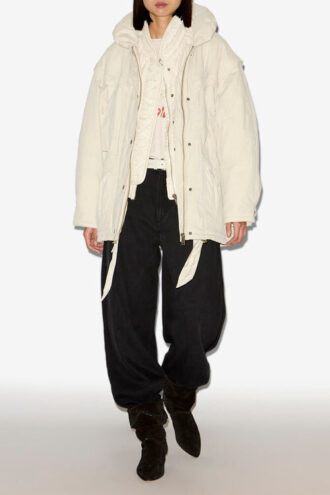 Damone Plain-Colored Cotton Coat