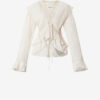 Damya Frilly Cotton and Linen Gauze Blouse