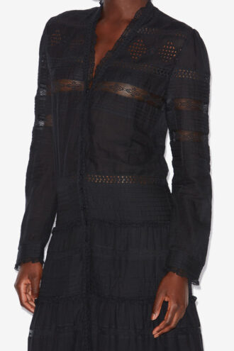 Daniva Long Elaborate Cotton Voile Dress