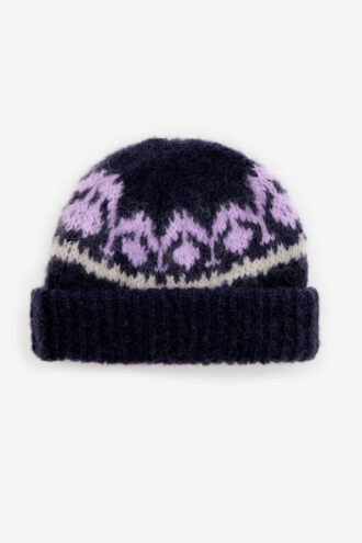 Darana Patterned Mohair Wool Beanie