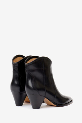 Darizo High-Heeled Leather Cowboy Boots