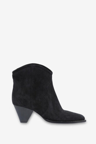 Darizo High-Heeled Suede Calfskin Leather Cowboy Boots