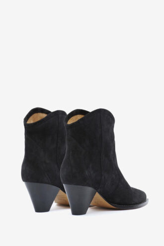Darizo High-Heeled Suede Calfskin Leather Cowboy Boots