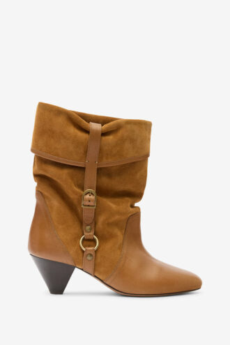 Darner Buckle Suede Leather Boots