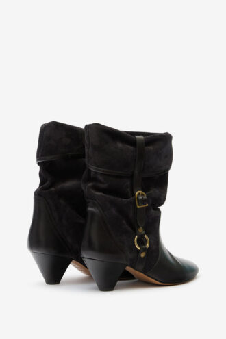 Darner Buckle Suede Leather Boots