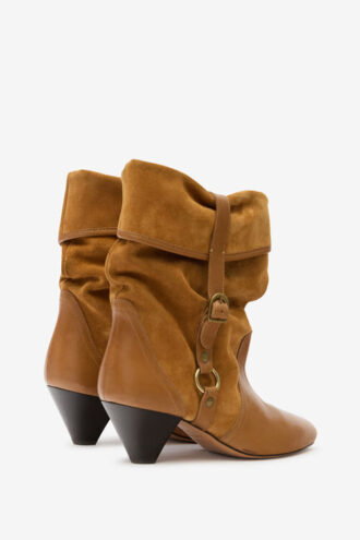 Darner Buckle Suede Leather Boots