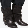 Darner Buckle Suede Leather Boots