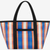 Darwen Shoulder Tote Bag in Striped Nylon