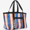 Darwen Shoulder Tote Bag in Striped Nylon