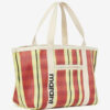 Darwen Striped Shoulder Tote Bag