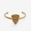 Dees Brass and Stone Bangle Bracelet