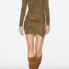 Denise Short Draped Jersey Dress