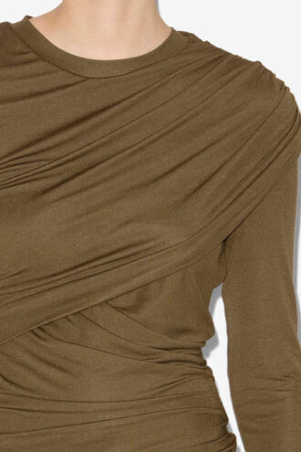 Denise Short Draped Jersey Dress