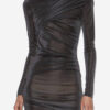 Denise Short Draped Lurex Dress