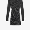Denise Short Draped Lurex Dress
