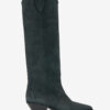 Denvee Cowboy Boots in Suede Calfskin Leather