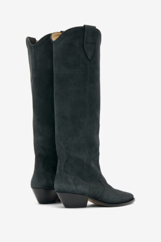 Denvee Cowboy Boots in Suede Calfskin Leather
